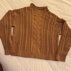 J. Crew Textured Knit Sweater in Tan